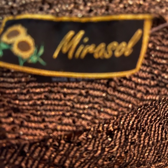 Lace Cardigan,Fringes,Gold Color, One Size,Mirasol - Picture 5 of 8